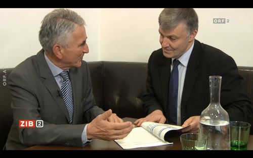 Stefan Schleicher und Karl Steininger diskutieren